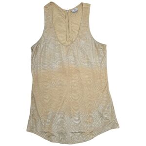 Worthington Gold metallic Sleeveless Tunic Top | Size Large | Holiday Party
